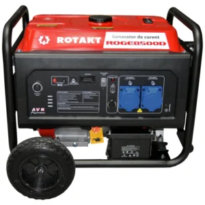 Generator curent Rotakt ROGE8500D (Automatizare - ATS) putere 8,5kW 230V benzina pornire electrica AVR roti transport
